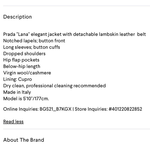 PRADA**Women's Cashmere Oversized Gray Belted Coat***US 0, 4 $4400 NWT - Picture 8 of 16